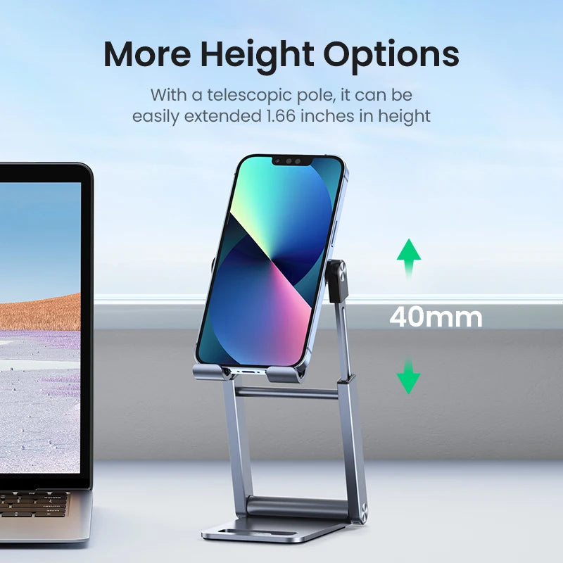 UGREEN Phone Holder Stand Aluminum Cell Phone Stand Tablet Stand Support Mobile Phone For iPhone 15 14 13 Pro Max Xiaomi Samsung