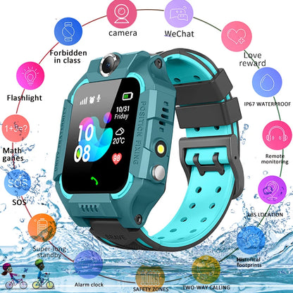 4G kids Smart Watch SOS Waterproof Sim Card Smartwatch for Children Boy Child Watch Girl LBS Location Tracker Clock Phone Call